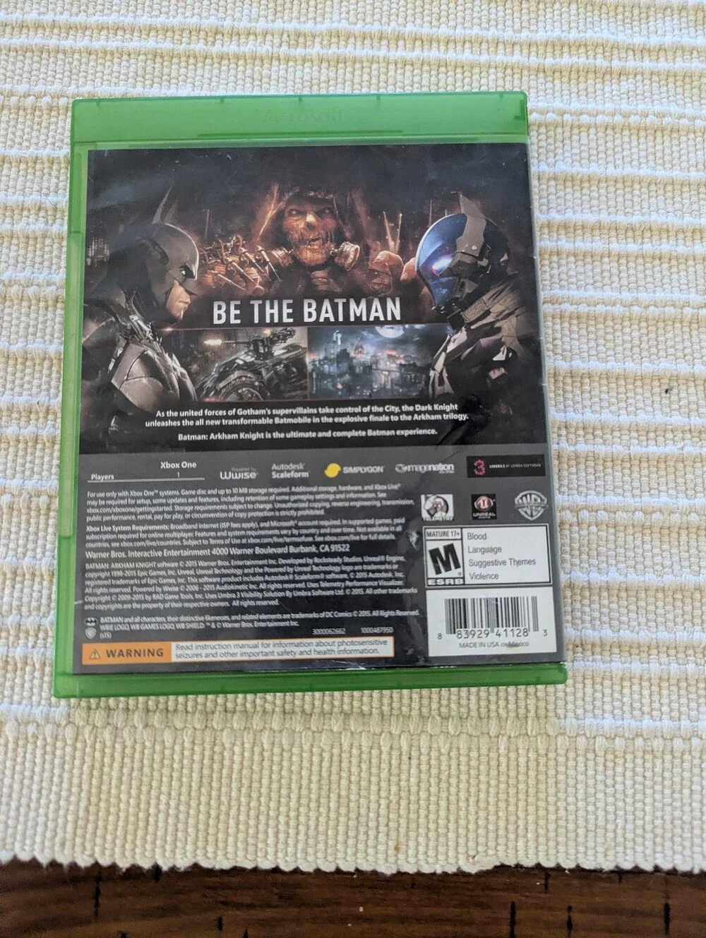 Microsoft Xbox One Batman: Arkham Knight Disc with Green Hub